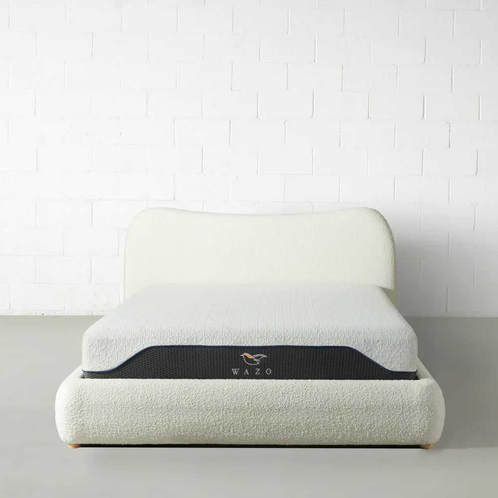 TOULOUSE - Cream Boucle Fabric Bed