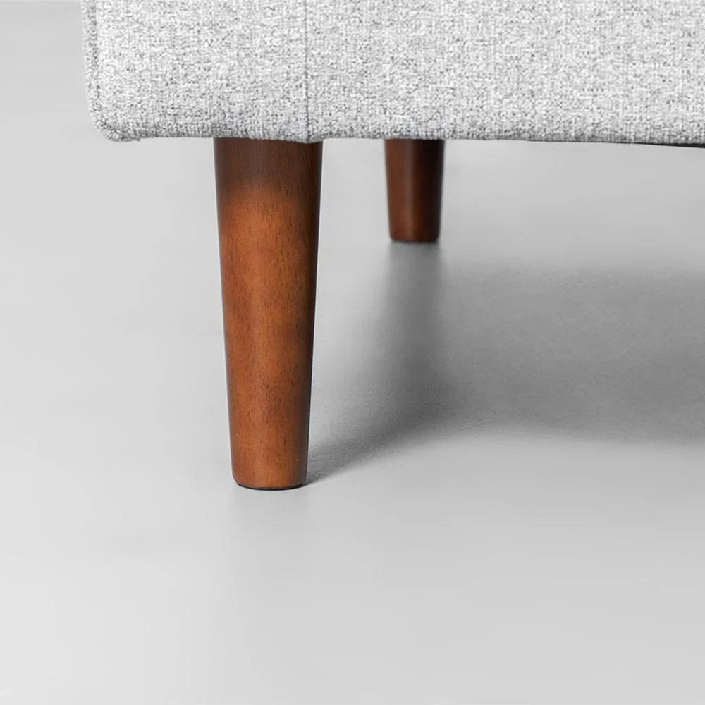 FONDA - Grey Fabric Sectional Sofa - Right