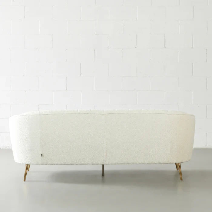 AUDREY - Cream Boucle Fabric Sofa