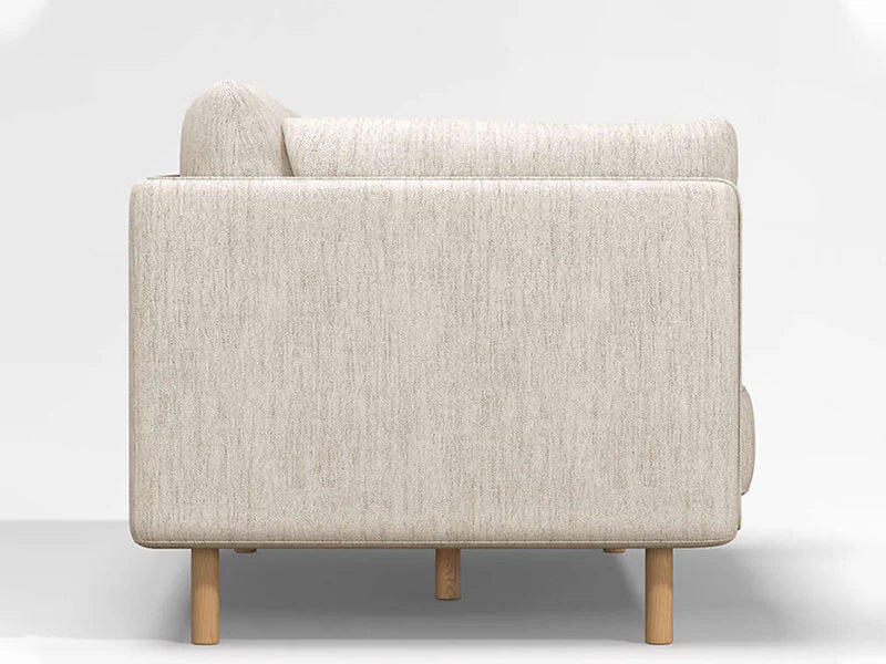 Andes 2-Piece Bumper Chaise Fabric Sectional Couch Sofa Marin Bumper Fabric Sectional Couch Sofa