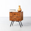 Asymmetric Groove Front Nightstand