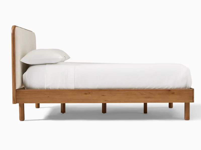 Miles Wood & Upholstered Bed