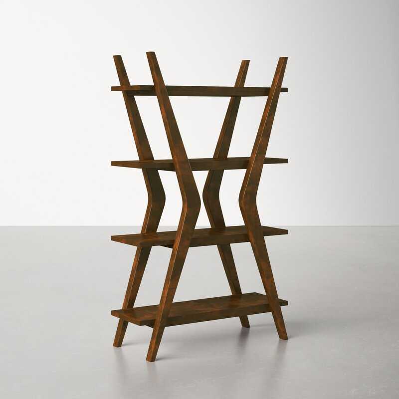 Zigzag Wooden Bookcase