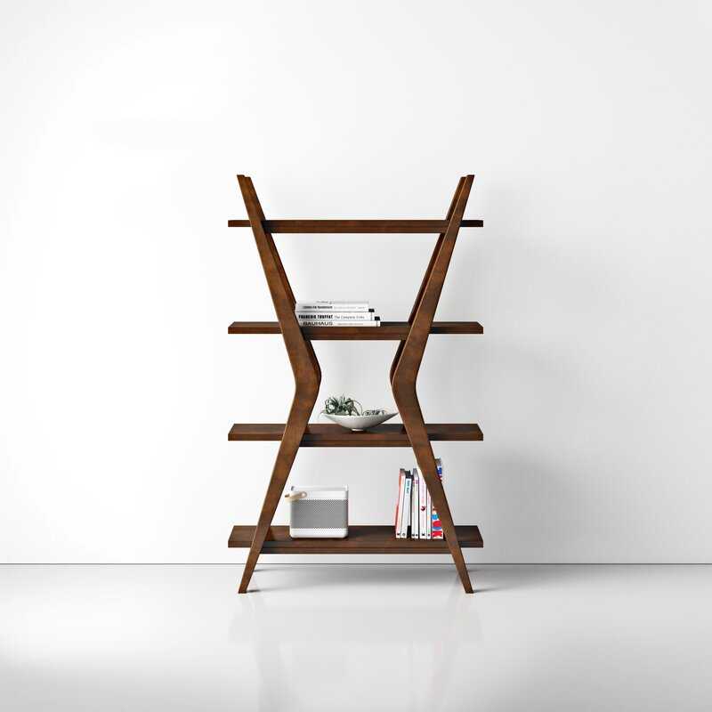 Zigzag Wooden Bookcase