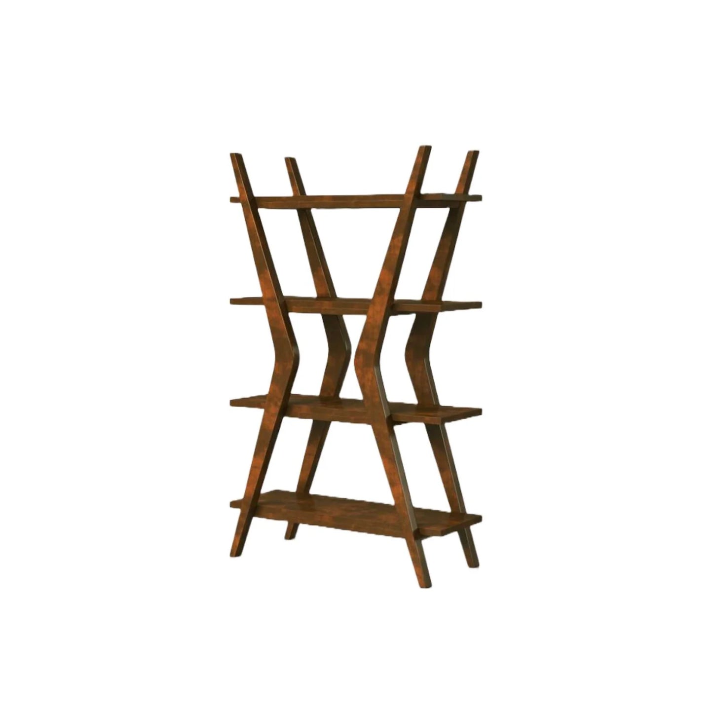 Zigzag Wooden Bookcase