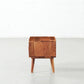 Geometric Carved Wood Nightstand