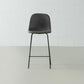 Vintage Dark Grey Leather Bar Stool
