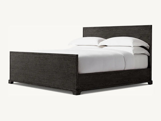 New Style Oak Solid Wood Bed Faddish Modern Style Bedroom Bed