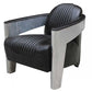 Aluminium and Antique Leather Tomcat Armchair
