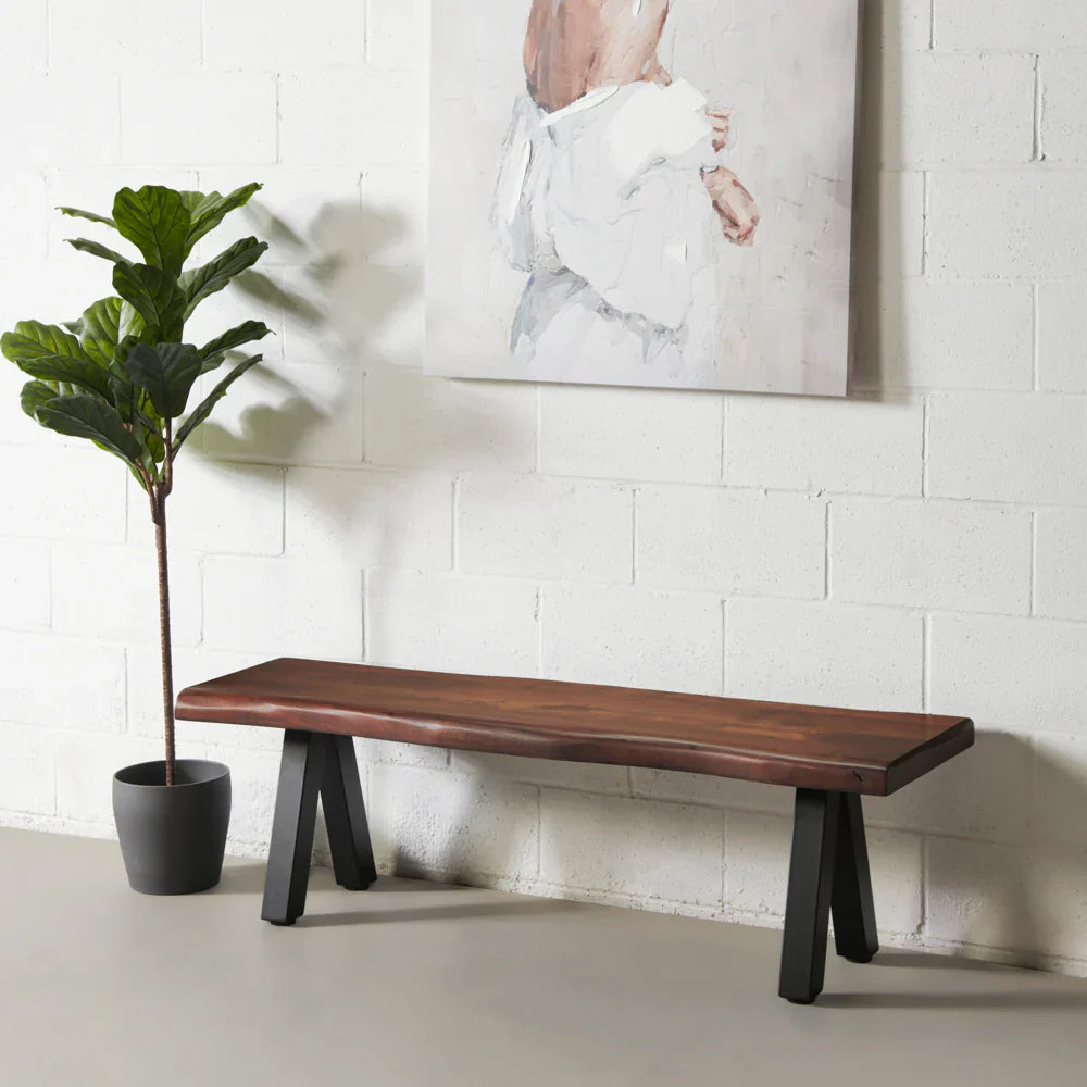 Rustic Edge Live-Edge Bench