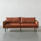 MAPLETON - Brown Vegan Leather 3-Seater Sofa