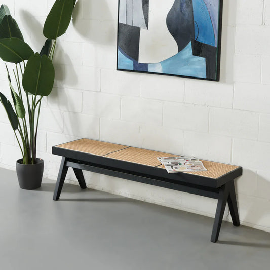 Cane Weave Accent Bench