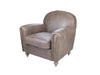 Antique Chair,European Style Living Room Chair,Genuine Leather Chair With Rivets