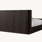 Wholesale Bedroom European White Oak Bed Faddish Striated With Footboard