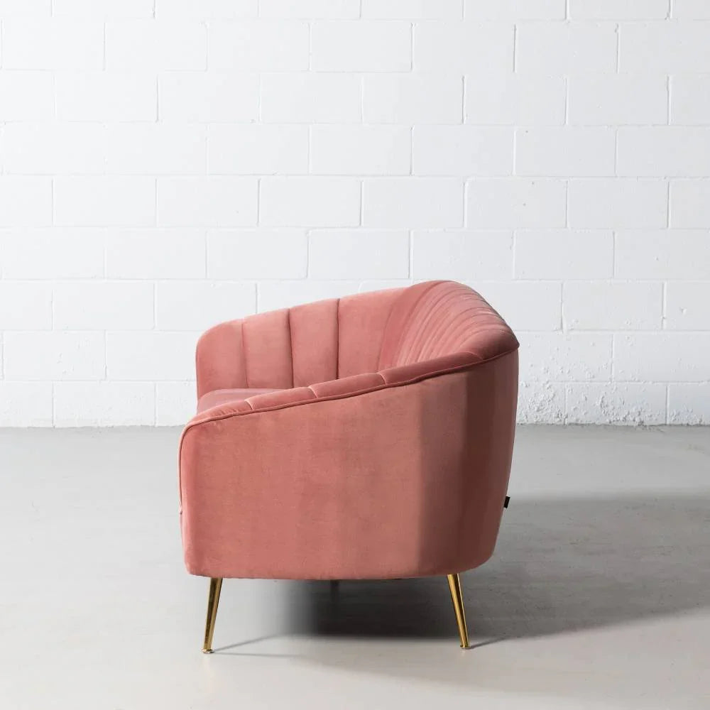 AUDREY - Pink Velvet Sofa