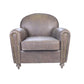 Antique Chair,European Style Living Room Chair,Genuine Leather Chair With Rivets