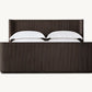 Wholesale Bedroom European White Oak Bed Faddish Striated With Footboard