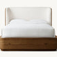 Faddish Madero Modern Oak Wooden Bed Wholesale Custom Color Bed With Fabric Shelter