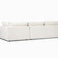 Harmony 3-Piece Ottoman Linen Sectional Couch Sofa Sectional Custom Size Sectional Couch Sofa