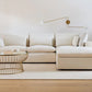 Harmony 3-Piece Ottoman Linen Sectional Couch Sofa Sectional Custom Size Sectional Couch Sofa