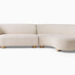 Luxury Fabric Sectional Couch Sofa Set For Home New Style Harmony Ottoman Linen Sectional Couch Sofa