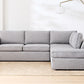 Faddish Harris Bumper Chaise Fabric Sectional Couch Sofa Harmony Ottoman Linen Sectional Couch Sofa