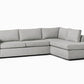 Faddish Harris Bumper Chaise Fabric Sectional Couch Sofa Harmony Ottoman Linen Sectional Couch Sofa