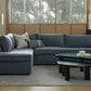 Faddish Harris Bumper Chaise Fabric Sectional Couch Sofa Harmony Ottoman Linen Sectional Couch Sofa