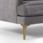 Andes 2-Piece Bumper Chaise Fabric Sectional Couch Sofa Marin Bumper Fabric Sectional Couch Sofa