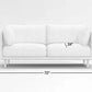 Andes 2-Piece Bumper Chaise Fabric Sectional Couch Sofa Marin Bumper Fabric Sectional Couch Sofa