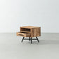 Industrial Cross-Leg Nightstand