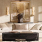 Modern White Linen Fabric and Feather Sofa with 3 Seats