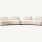 Modern White Linen Fabric and Feather Sofa