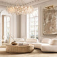 Modern White Linen Fabric and Feather Sofa