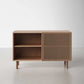 Modern Slatted Wooden Sideboard