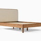 Miles Wood & Upholstered Bed