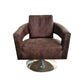 Vintage Leather Seat Chair,Dining Chair,Living Room Chair,360 Degree Swivel Office Chair