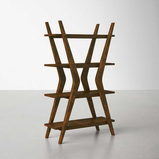 Zigzag Wooden Bookcase