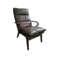 Genuine Leather Chair,Living Room Chair,High Back Chair,Wood Chair