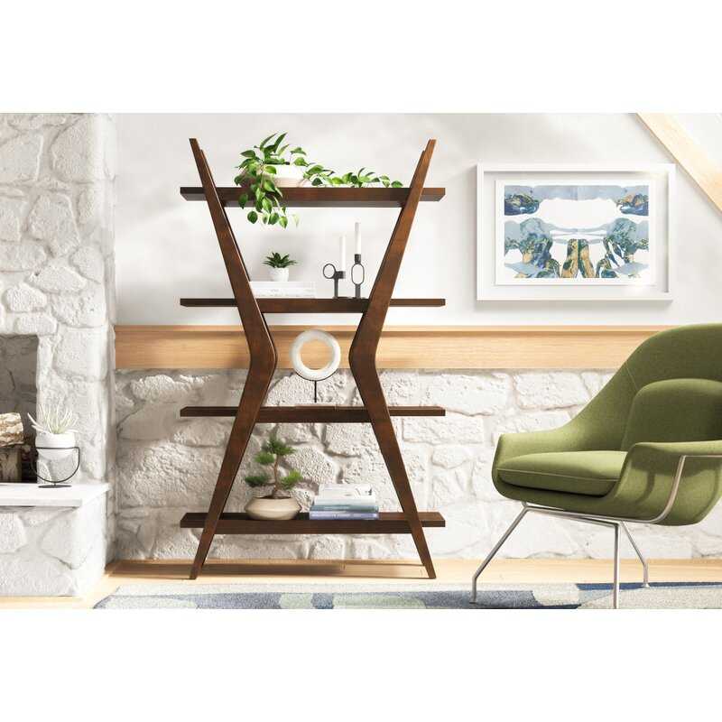 Zigzag Wooden Bookcase
